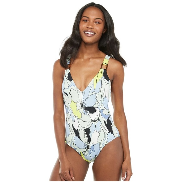 Women's Apt. 9® Square Trim Scoopneck One Piece Tankini Swimsuit - Picture 1 of 10